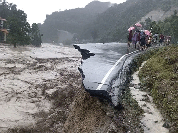 Heavy rain in Sikkim