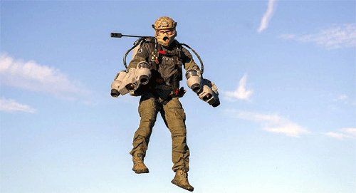 Jetpack flying suit