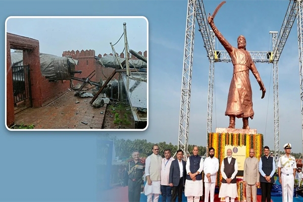 Shivaji Maharaj-statue-collapsed